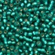 Miyuki seed beads 8/0 - Silverlined matte teal 8-2425F